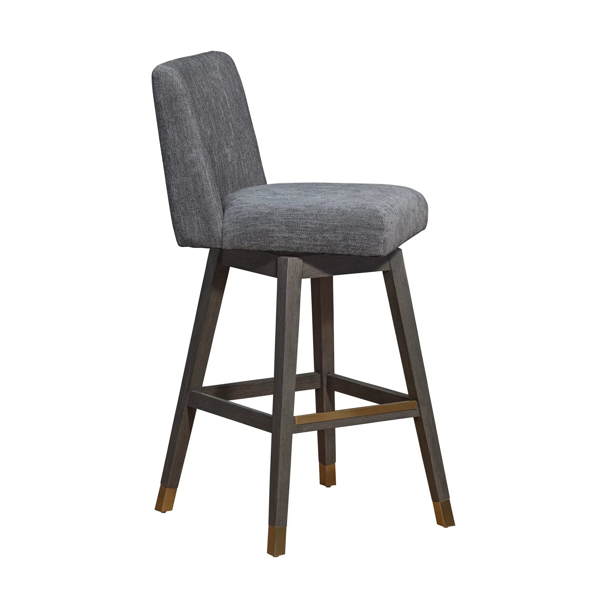 30" Solid Wood Swivel Bar Height Bar Chair - Homeroots - Flyclothing LLC