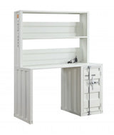 47" White Metal Writing Desk - Homeroots - Flyclothing LLC