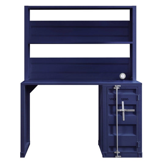 47" Blue Iron Writing Desk