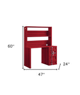 47" Red Iron Writing Desk - Homeroots - Flyclothing LLC