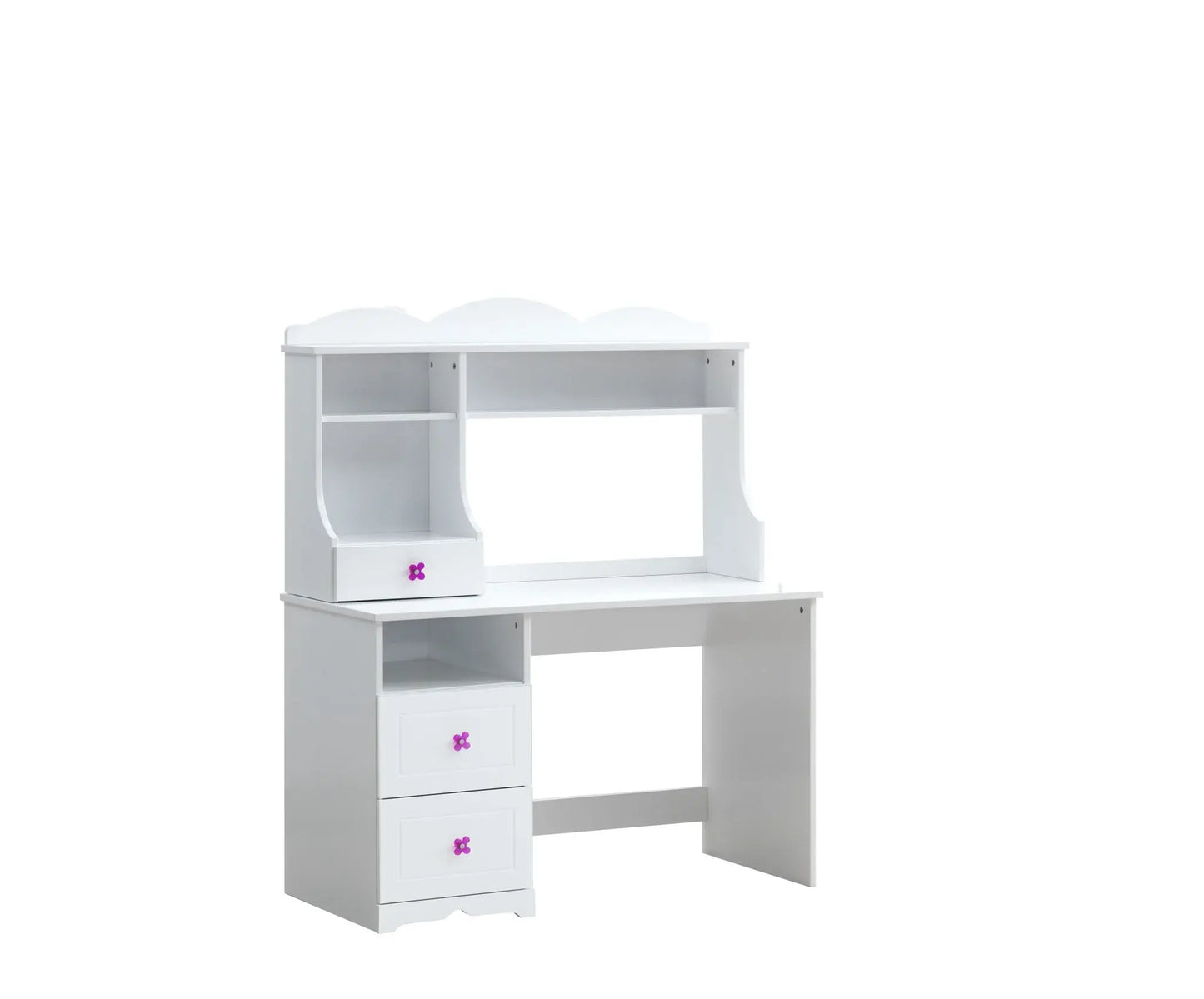 47" White Wood Writing Desk With Two Drawers - Homeroots - Flyclothing LLC