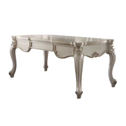 72" White Wood Executive Desk With Three Drawers