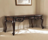 72" Dark Brown Wood Executive Desk With Three Drawers - Homeroots - Flyclothing LLC