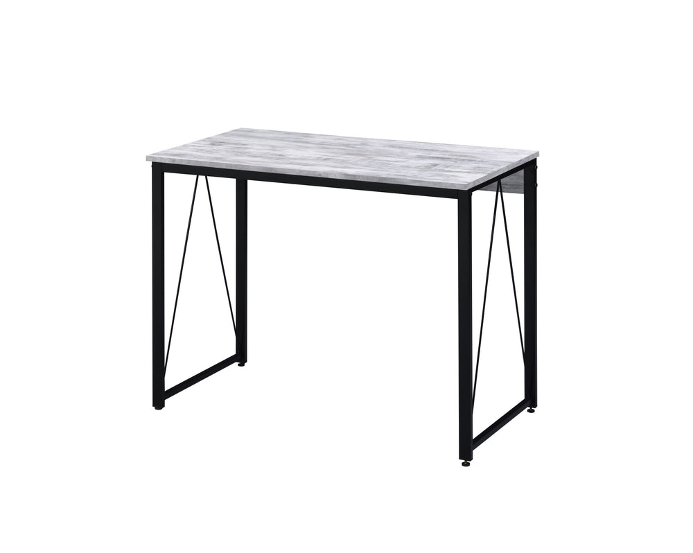 35" Antiqued White and Black Writing Desk - Homeroots - Flyclothing LLC