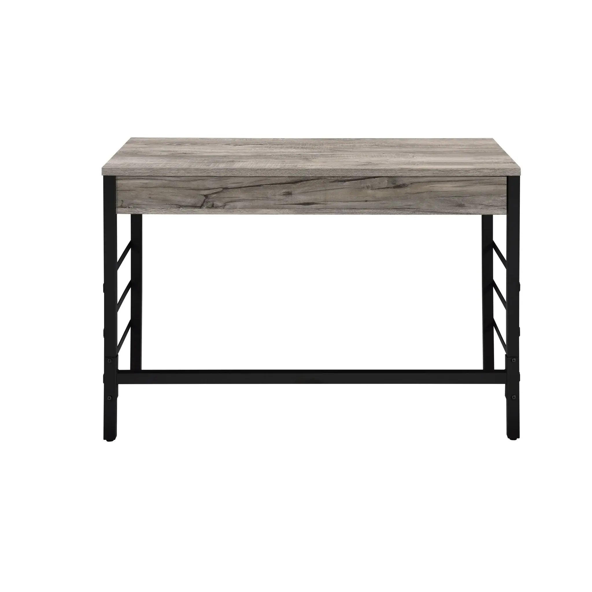 42" Brown and Black Writing Desk With Two Drawers - Homeroots - Flyclothing LLC