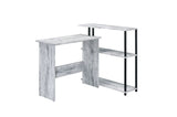 39" Antiqued White L Shape Writing Desk - Homeroots - Flyclothing LLC