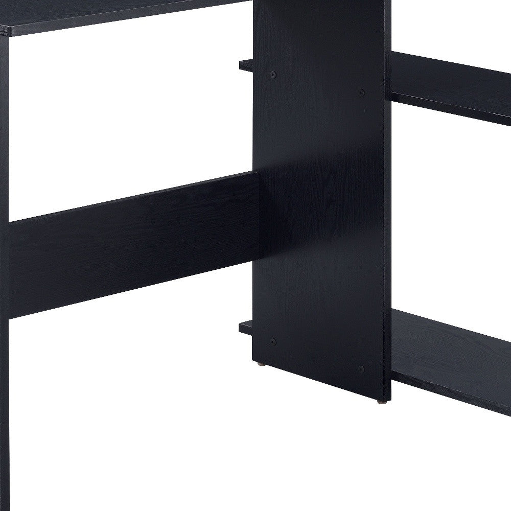 39" Black L Shape Writing Desk - Homeroots - Flyclothing LLC