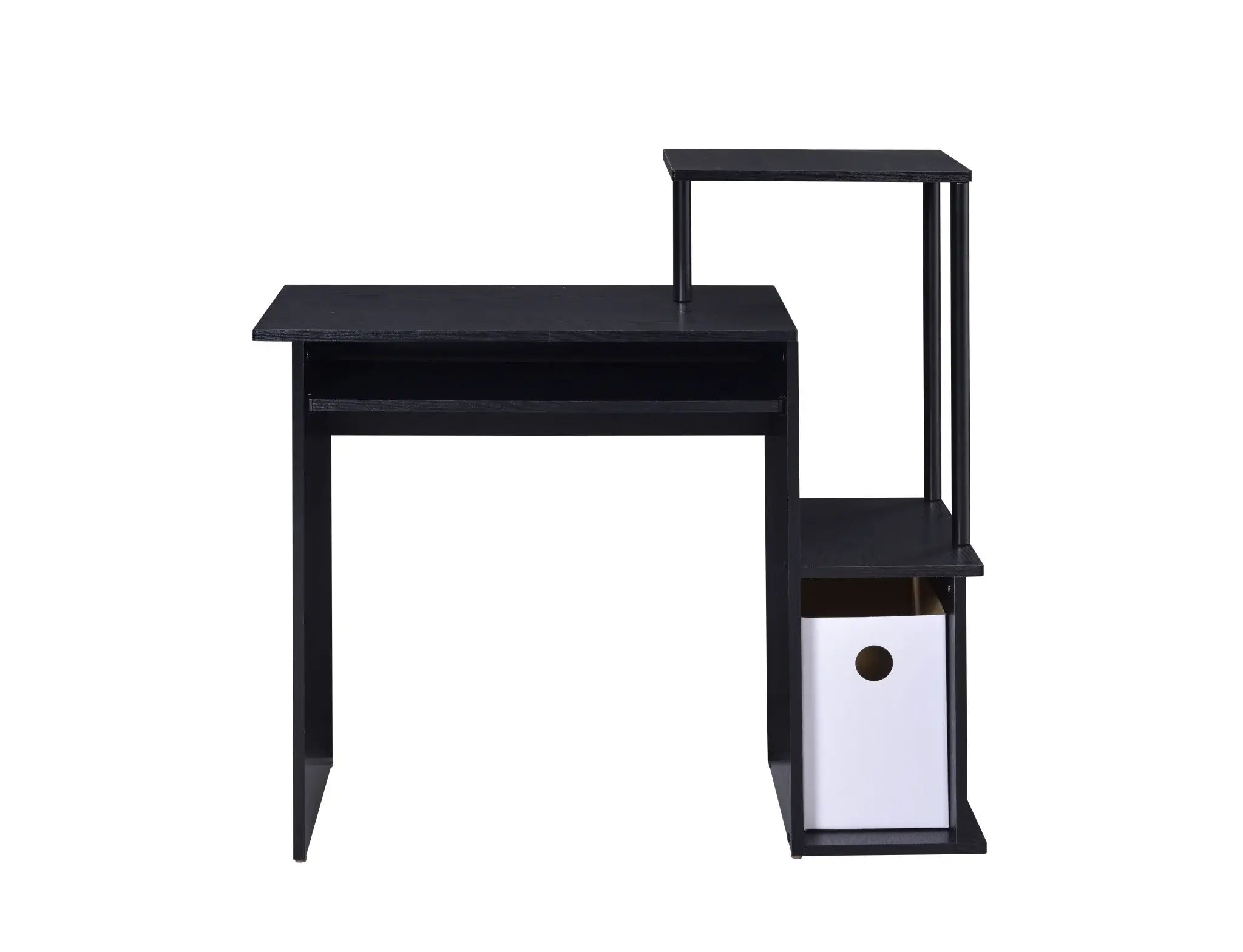 37" Black Computer Desk - Homeroots - Flyclothing LLC