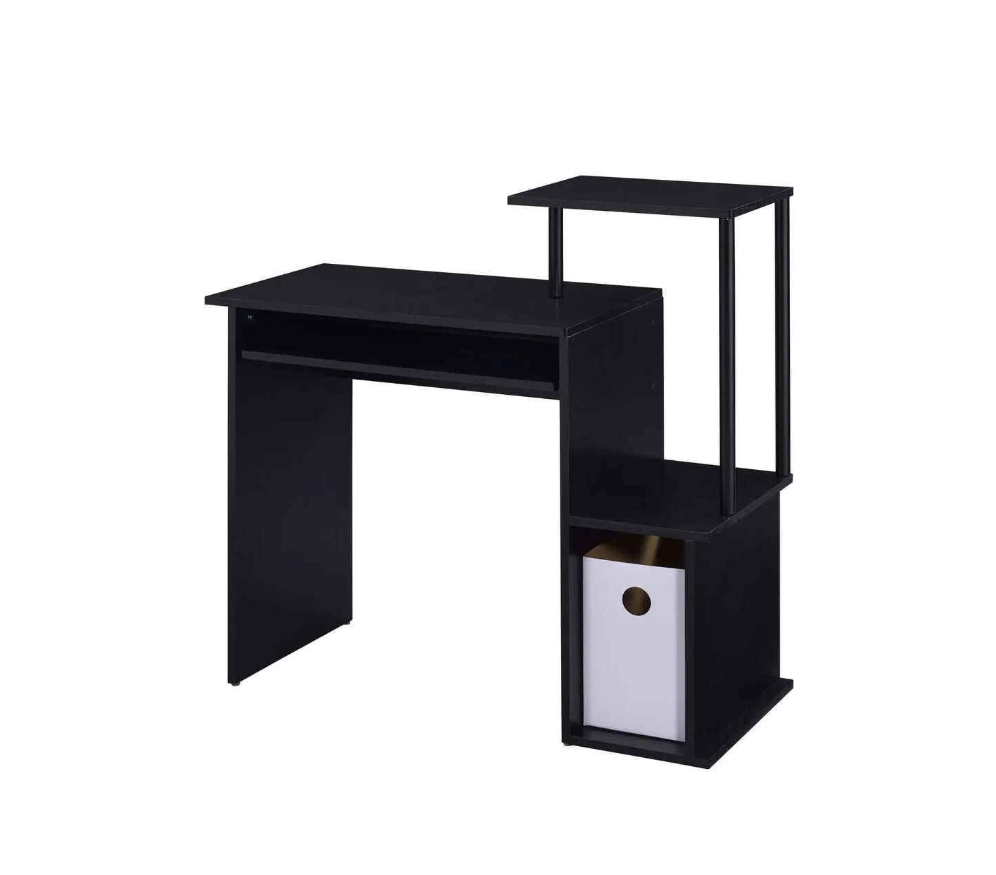 37" Black Computer Desk - Homeroots - Flyclothing LLC