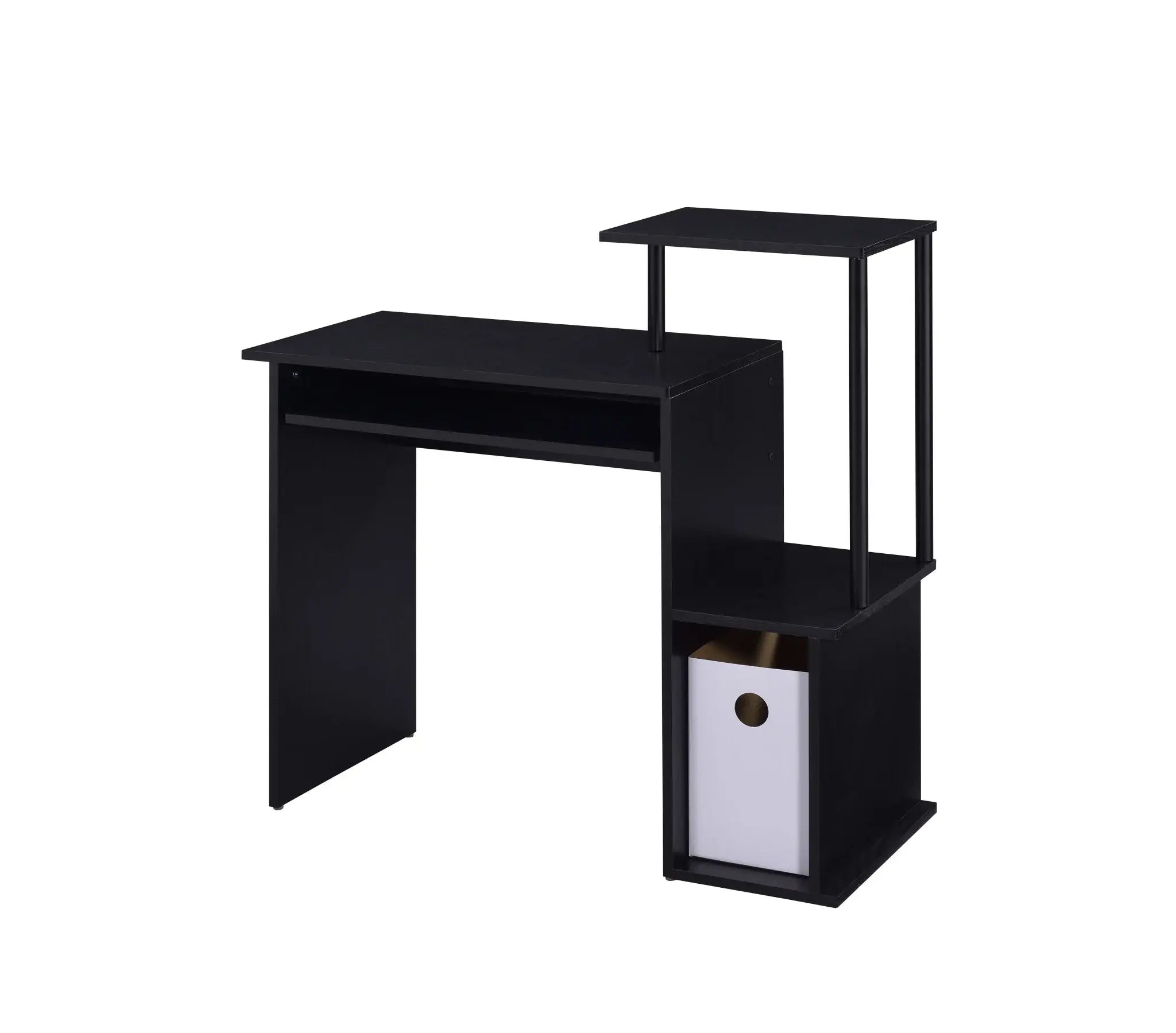 37" Black Computer Desk - Homeroots - Flyclothing LLC