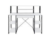 47" White and Black Computer Desk - Homeroots - Flyclothing LLC