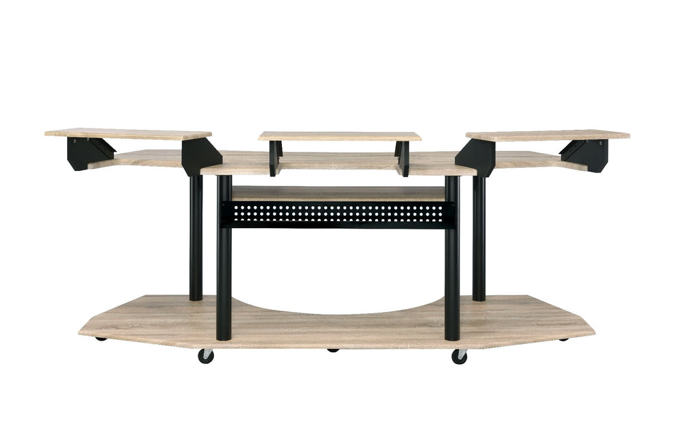 83" Natural and Black Computer Desk - Homeroots - Flyclothing LLC