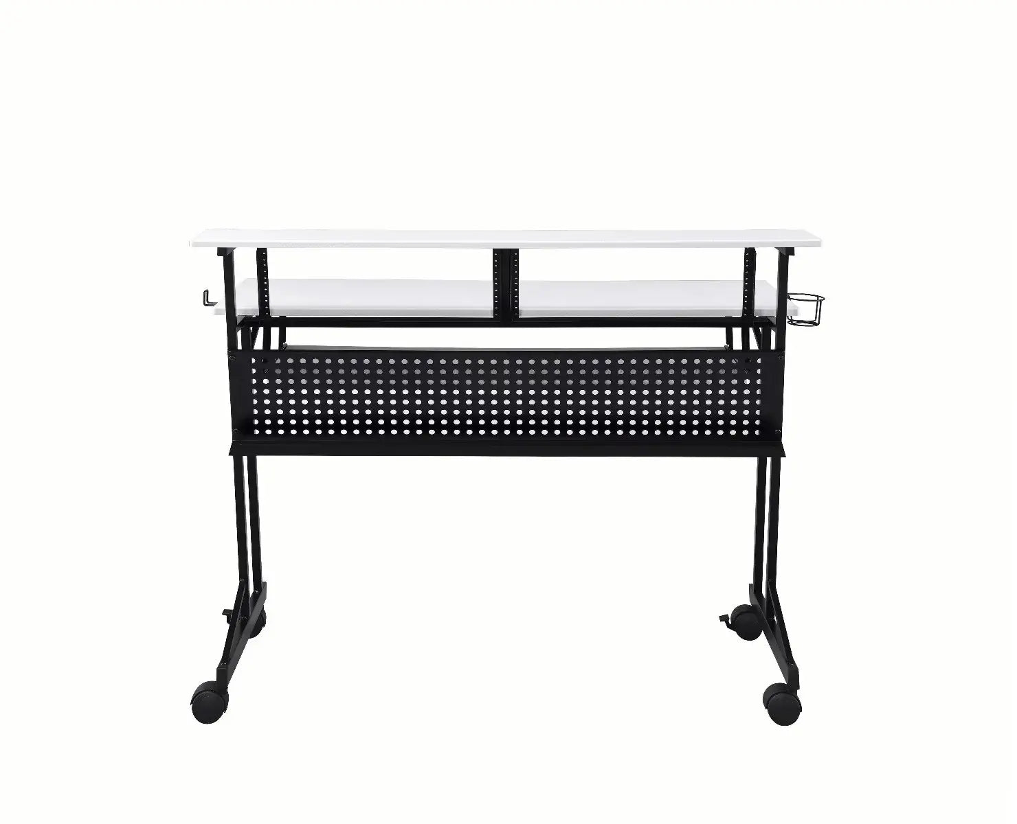 47" White and Black Computer Desk - Homeroots - Flyclothing LLC