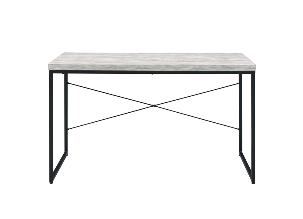 47" Antiqued White and Black Writing Desk - Homeroots - Flyclothing LLC