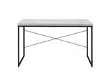 47" Antiqued White and Black Writing Desk