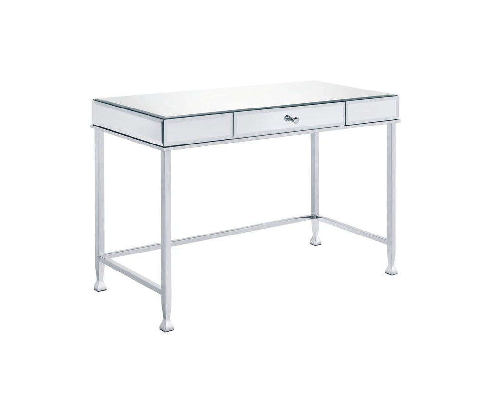 42" Clear and Silver Mirrored Writing Desk - Homeroots - Flyclothing LLC
