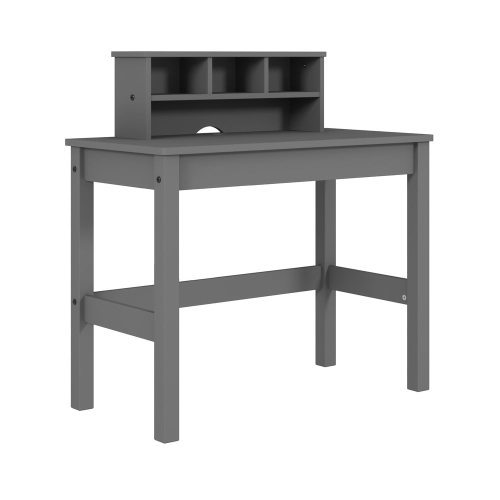 35" Gray Writing Desk - Homeroots - Flyclothing LLC