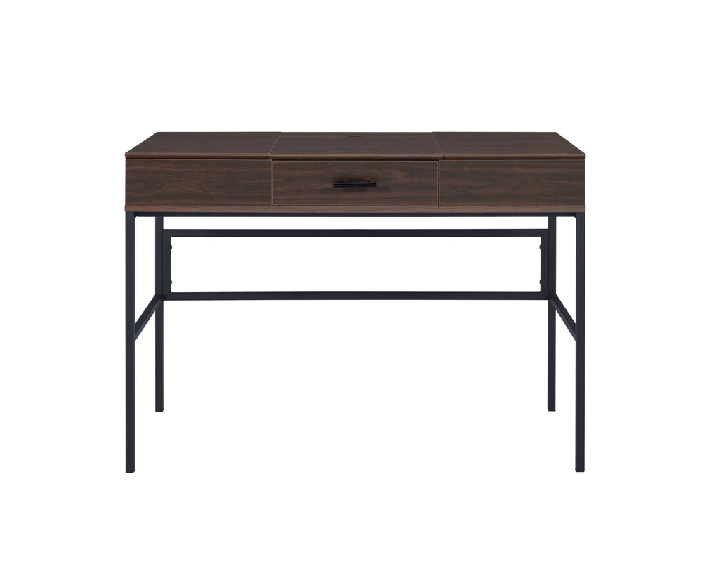 42" Brown and Black Writing Desk - Homeroots - Flyclothing LLC