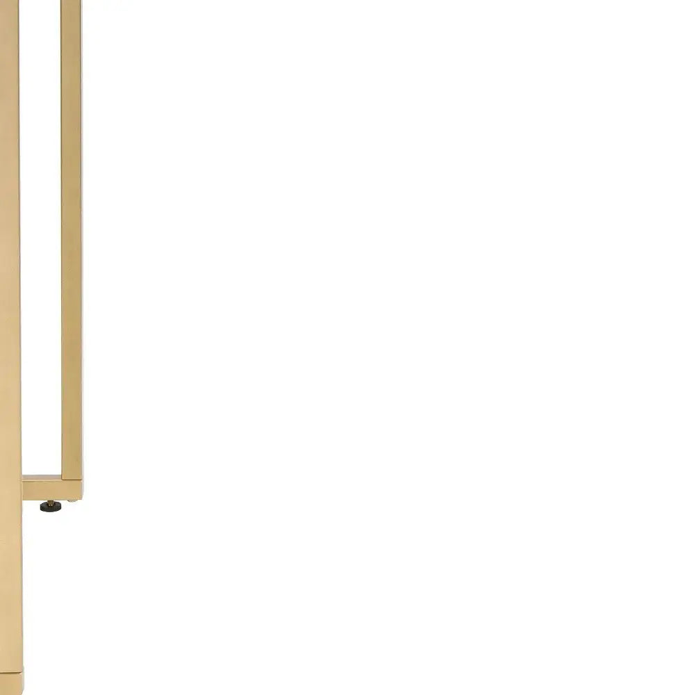 48" White and Gold Writing Desk - Homeroots - Flyclothing LLC