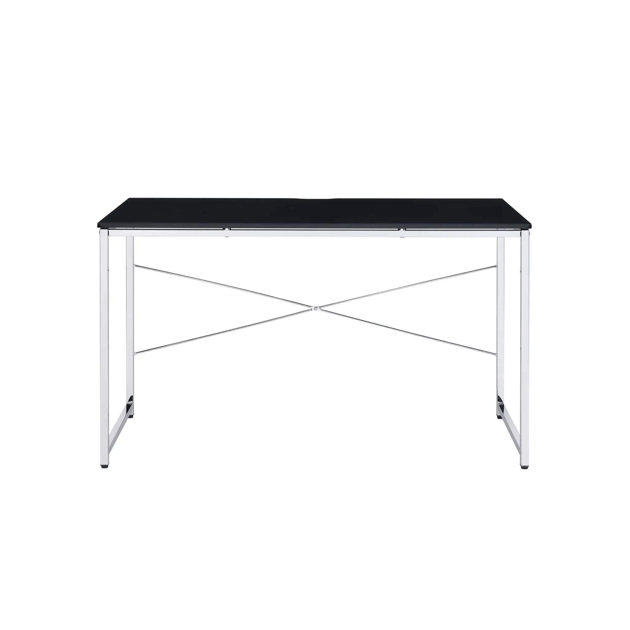 47" Black and Silver Writing Desk - Homeroots - Flyclothing LLC