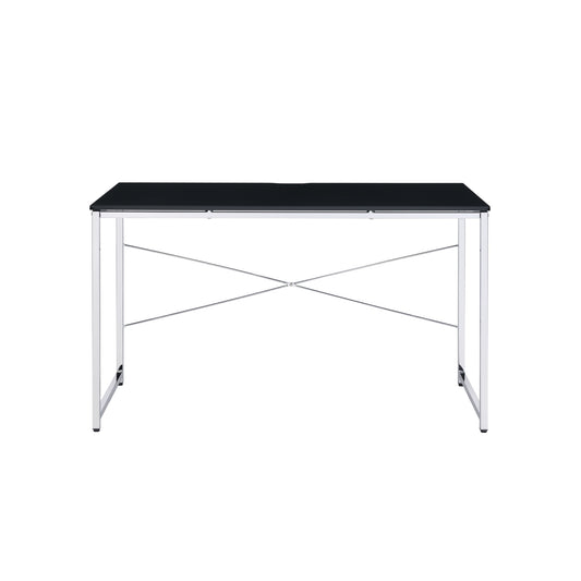 47" Black and Silver Writing Desk