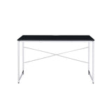 47" Black and Silver Writing Desk