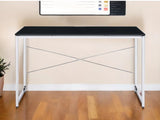 47" Black and Silver Writing Desk - Homeroots - Flyclothing LLC