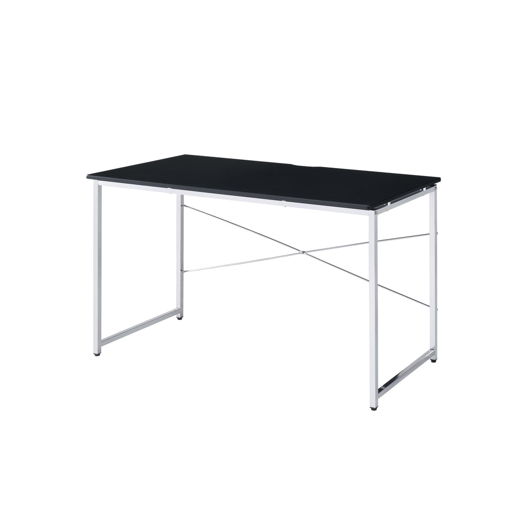 47" Black and Silver Writing Desk - Homeroots - Flyclothing LLC