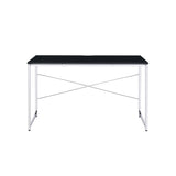 47" Black and Silver Writing Desk