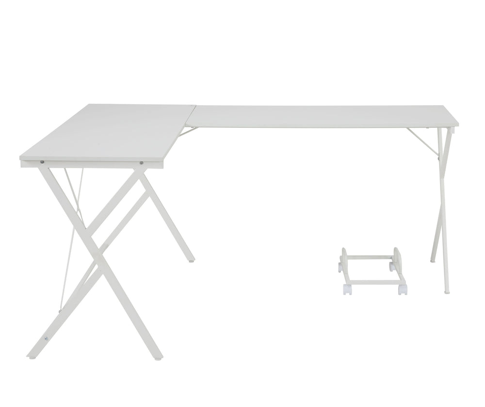 62" White L Shape Computer Desk - Homeroots - Flyclothing LLC