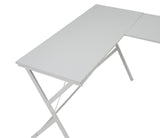 62" White L Shape Computer Desk