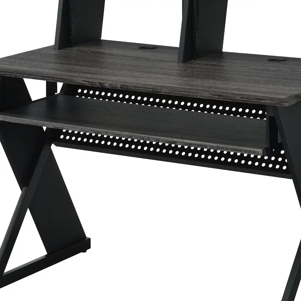 47" Black Computer Desk - Homeroots - Flyclothing LLC