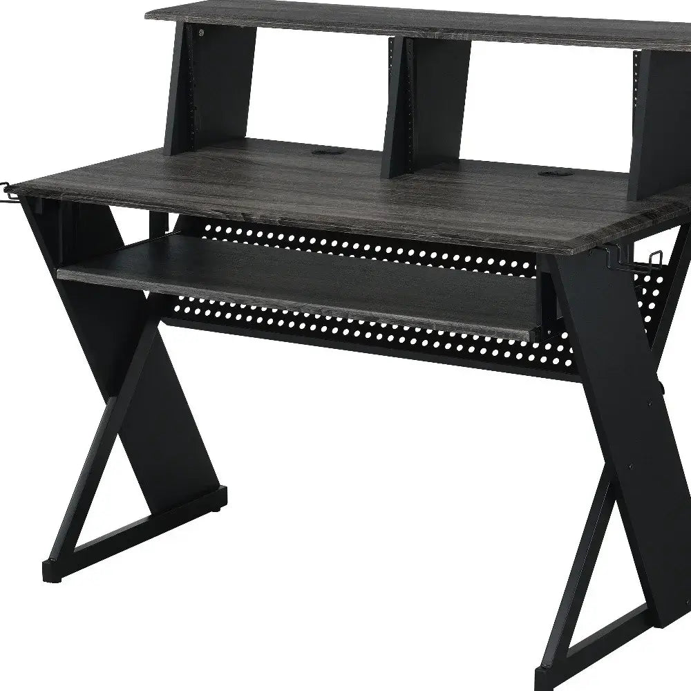 47" Black Computer Desk - Homeroots - Flyclothing LLC