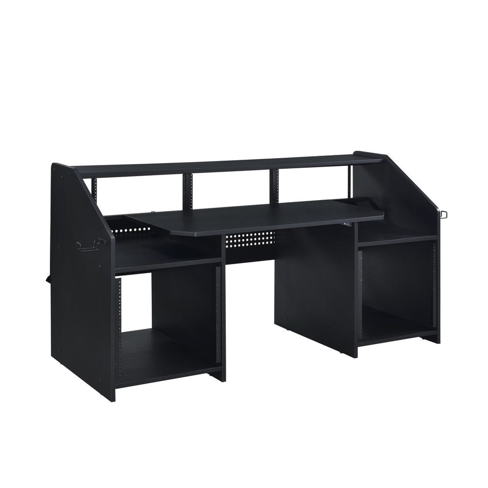 71" Black Computer Desk - Homeroots - Flyclothing LLC
