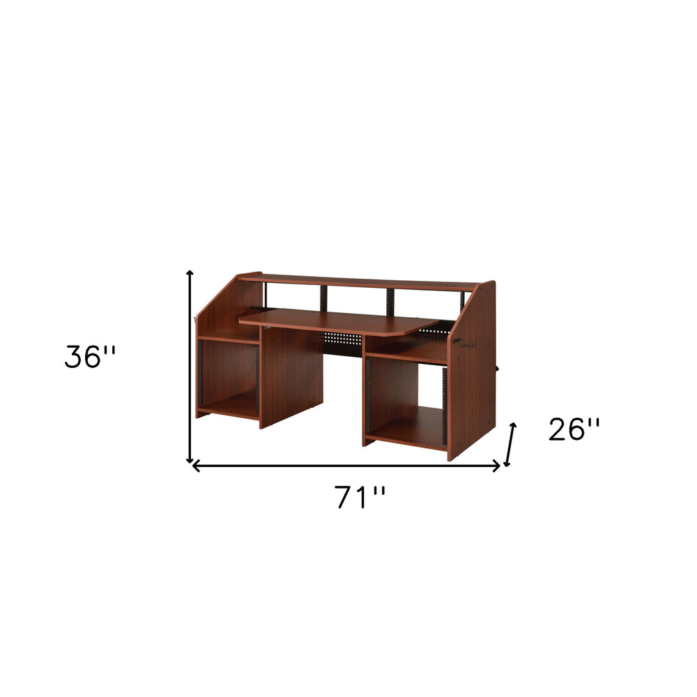 71" Brown Computer Desk - Homeroots - Flyclothing LLC