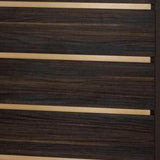33" Drk Brown White Marble Manufactured Wood + Solid Wood Stainless Steel Five Drawer Chest