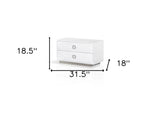 19" White Two Drawer Nightstand - Homeroots - Flyclothing LLC