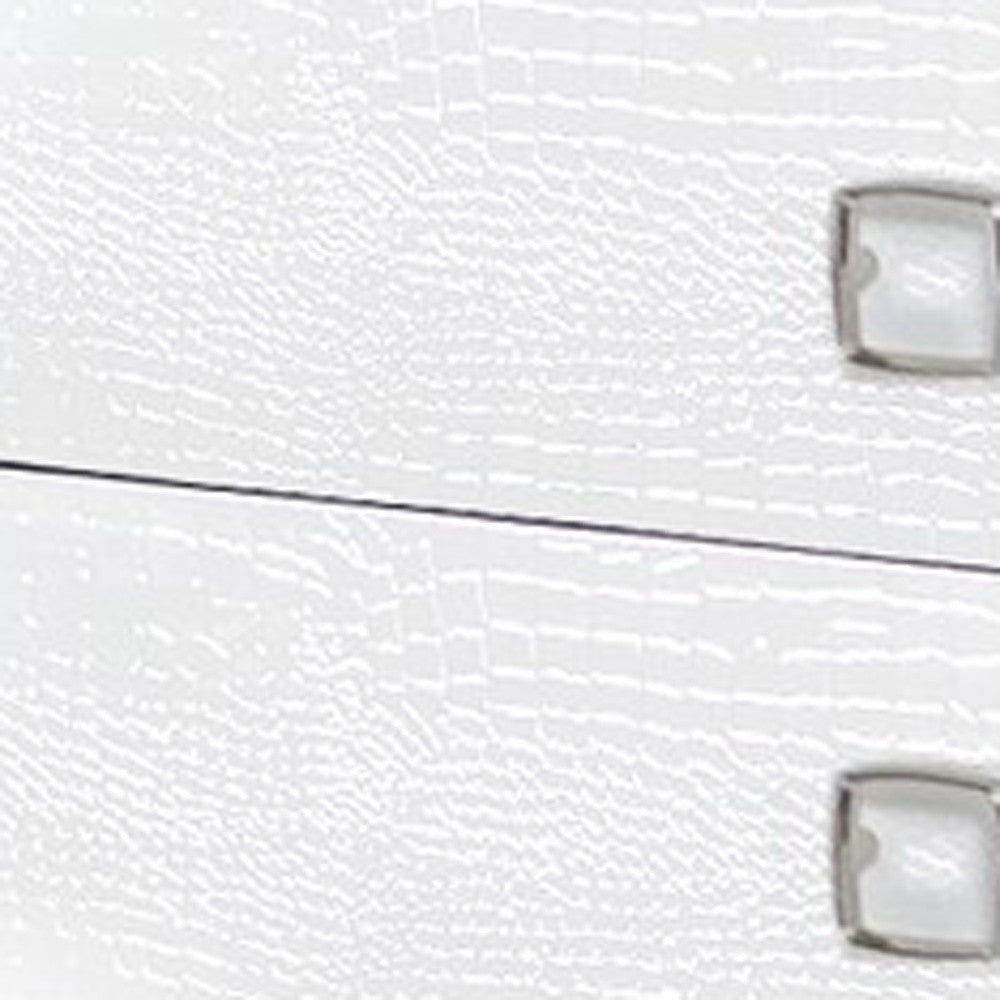 19" White Two Drawer Nightstand - Homeroots