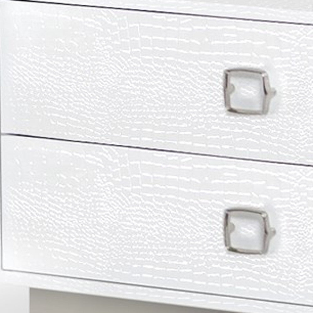 19" White Two Drawer Nightstand - Homeroots - Flyclothing LLC