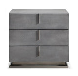 22" Gray Crackle Finish Three Drawer Nightstand - Homeroots - Flyclothing LLC