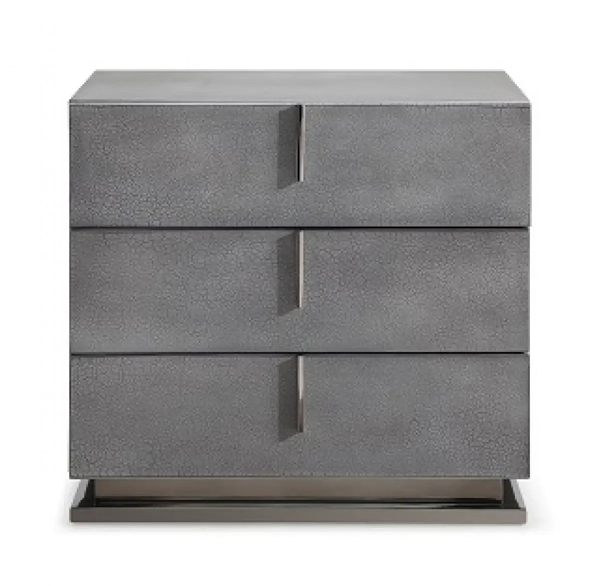 22" Gray Crackle Finish Three Drawer Nightstand - Homeroots - Flyclothing LLC