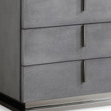 22" Gray Crackle Finish Three Drawer Nightstand - Homeroots - Flyclothing LLC