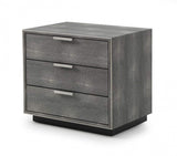 22" Gray Shagreen Three Drawer Nightstand - Homeroots - Flyclothing LLC
