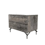 21" Distressed Gray Two Drawer Nightstand - Homeroots - Flyclothing LLC