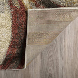 8' X 11' Brick Ivory and Gold Geometric Area Rug - Homeroots - Flyclothing LLC