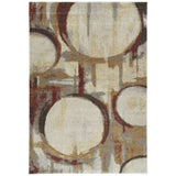 10' X 13' Brick Ivory and Gold Geometric Area Rug - Homeroots - Flyclothing LLC