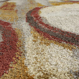 10' X 13' Brick Ivory and Gold Geometric Area Rug - Homeroots - Flyclothing LLC