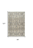 8' X 11' Grey Moroccan Area Rug - Homeroots - Flyclothing LLC