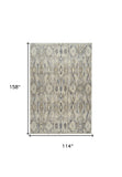 10' X 13' Grey Moroccan Area Rug