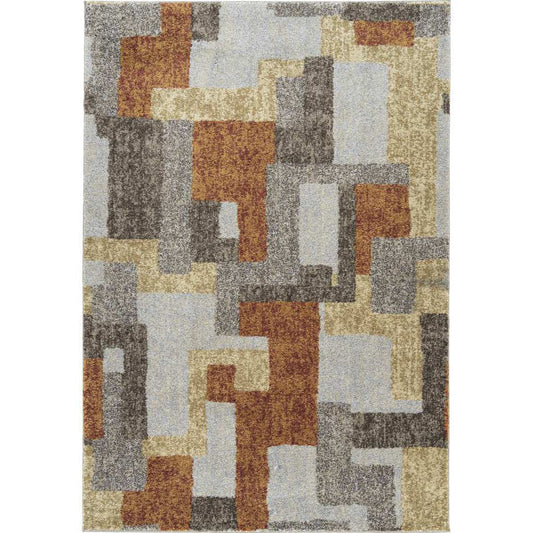 3' X 5' Grey And Brown Geometric Area Rug - Homeroots - Flyclothing LLC